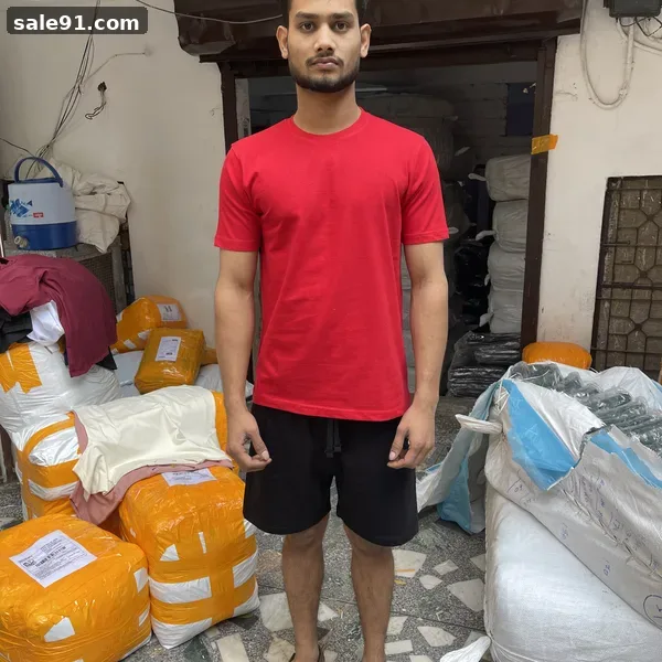 Biowash Round Neck - Folded View - Blank Round Neck Tees Wholesale Sale91