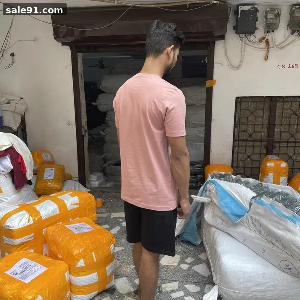 Biowash Round Neck - Front View - Blank Round Neck Tees Wholesale Sale91