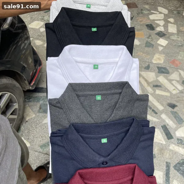 Cotton Polo - Front View - Blank Polo T-Shirts Wholesale Sale91