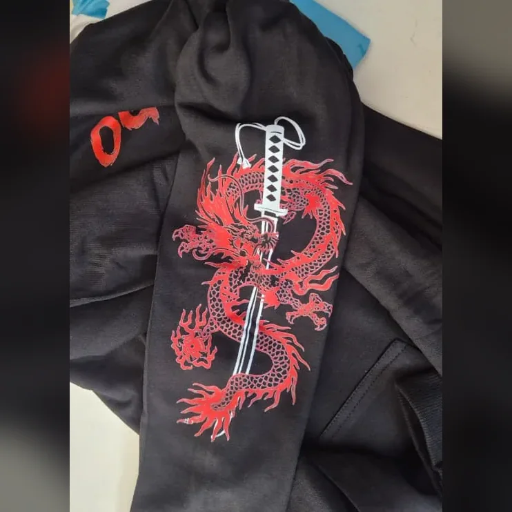 DTF Print - Sleeve print on a hoodie