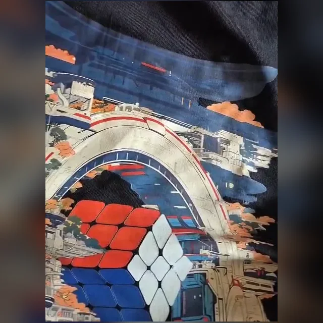 DTF Print - A detailed full-colour artwork on a black T-shirt