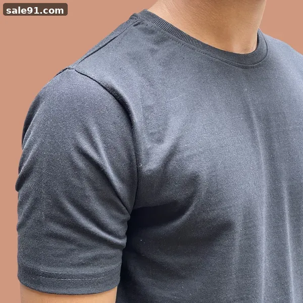 Non Bio Round Neck - Close-up Detail - Blank Round Neck Tees Wholesale Sale91
