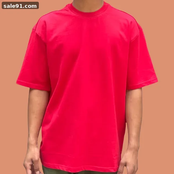 Oversize 210gsm - Collar Detail - Blank Oversized Tees Wholesale Sale91