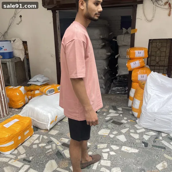 Oversize 240gsm - Front View - Blank Oversized Tees Wholesale Sale91