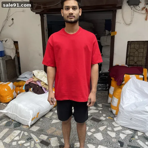 Oversize 240gsm - Folded View - Blank Oversized Tees Wholesale Sale91