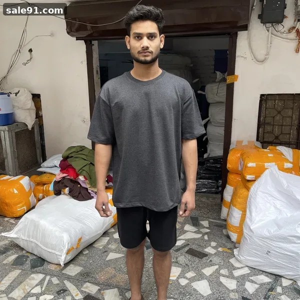 Oversize 240gsm - Front View - Blank Oversized Tees Wholesale Sale91