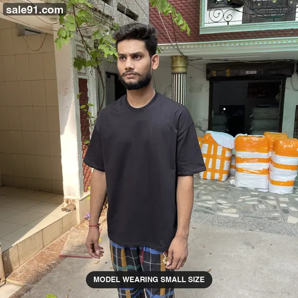 Oversize 260gsm - Front View - Blank Oversized Tees Wholesale Sale91