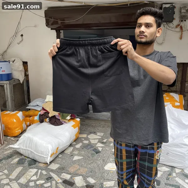 Shorts - Stitching Detail - Blank Kids & Bottomwear Wholesale Sale91