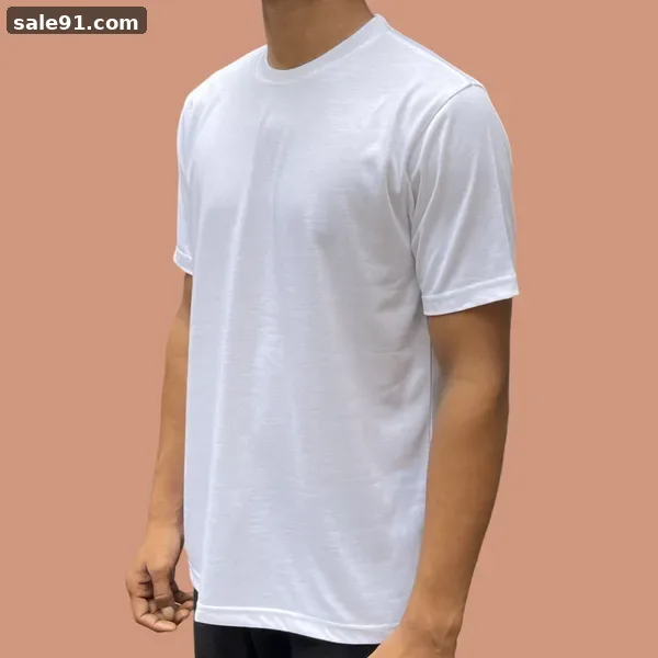 Sublimation T-Shirt - Back View - Blank Round Neck Tees Wholesale Sale91