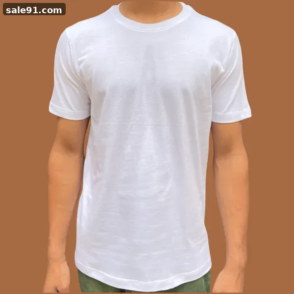 True Biowash Round Neck - Front View - Blank Round Neck Tees Wholesale Sale91