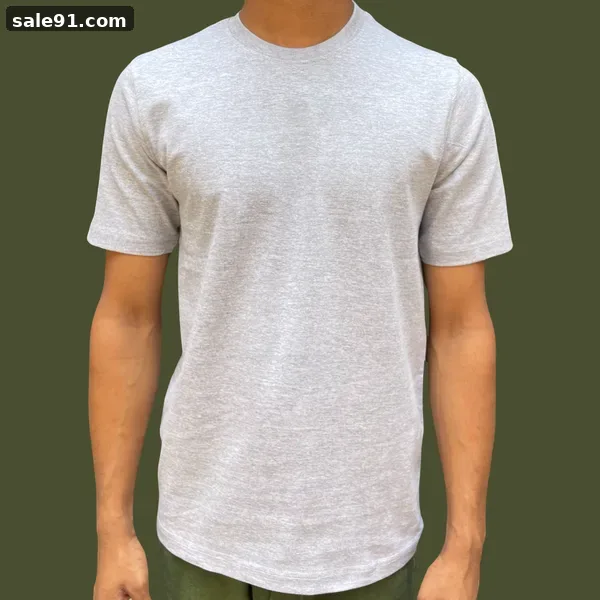 True Biowash Round Neck - Close-up Detail - Blank Round Neck Tees Wholesale Sale91