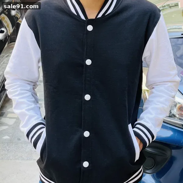 Varsity Jacket - Back View - Blank Sweatshirts & Jackets Wholesale Sale91