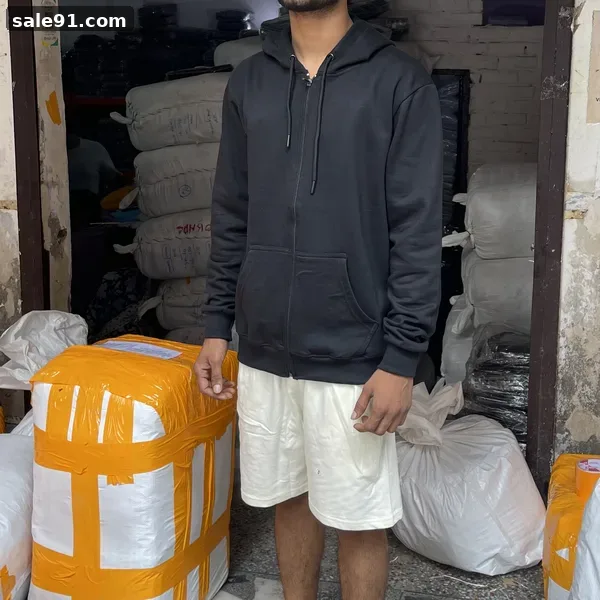 Zip Hoodie - Back View - Blank Hoodies Wholesale Sale91