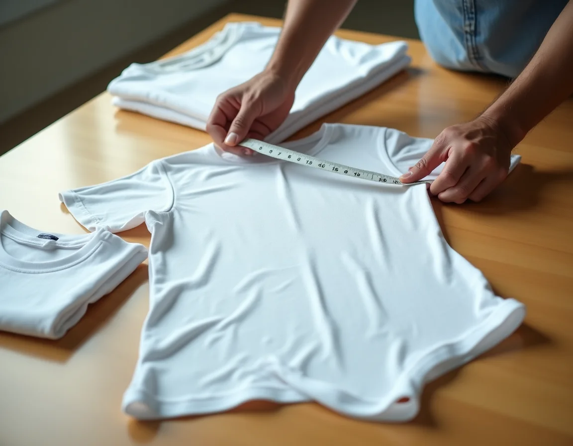 Comparison of body fit vs regular fit plain t-shirts