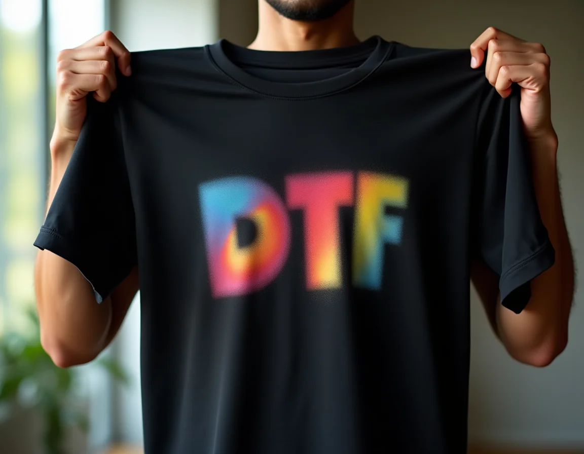 DTF printing produces detailed full-color designs on t-shirts