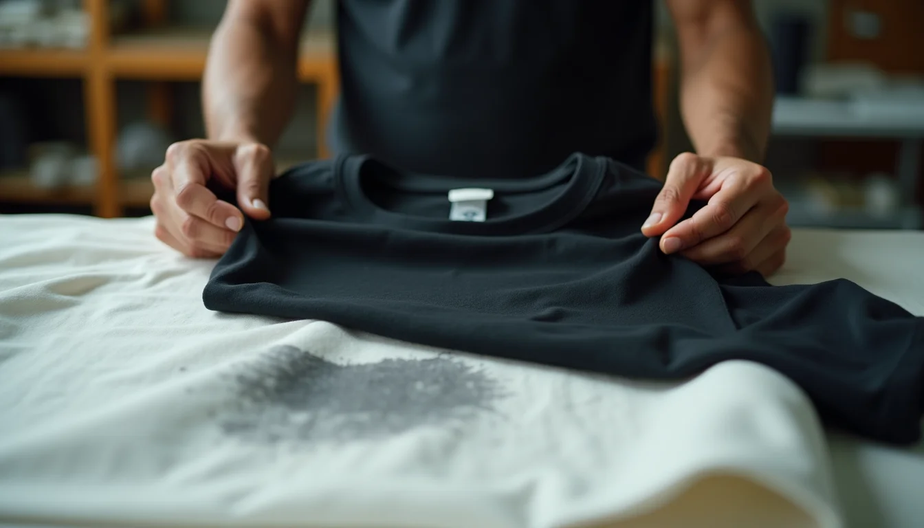 Colorfastness test on plain t-shirts to avoid printing disasters