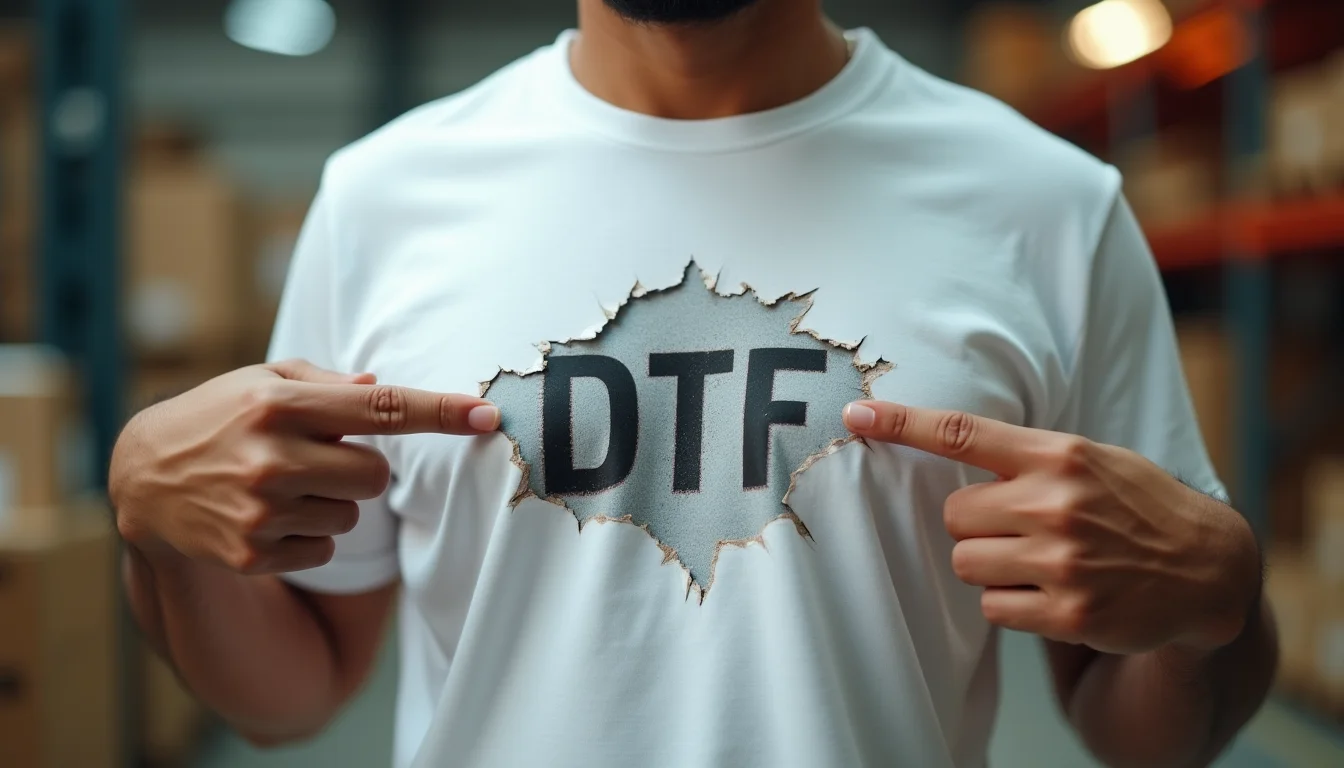 DTF film quality comparison showing cheap vs premium film and print durability