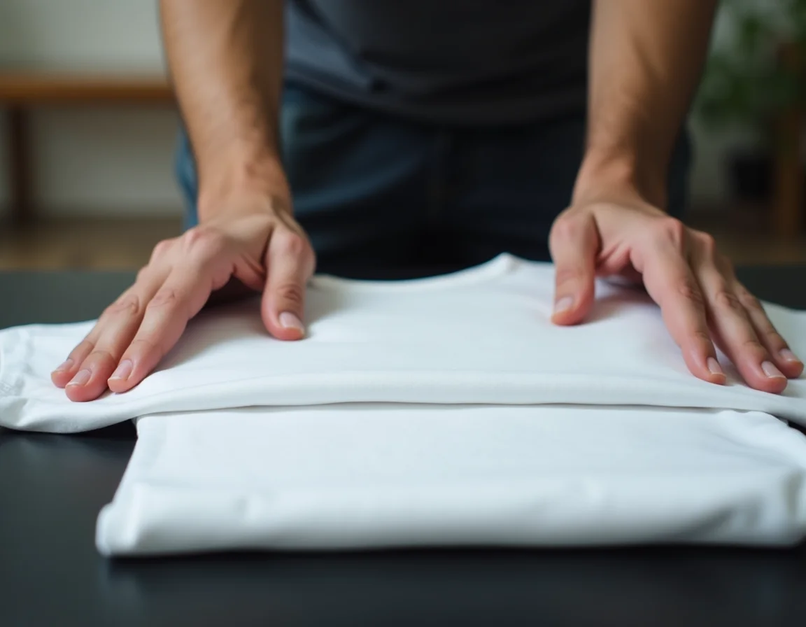 Different GSM t-shirts showing fabric quality variations