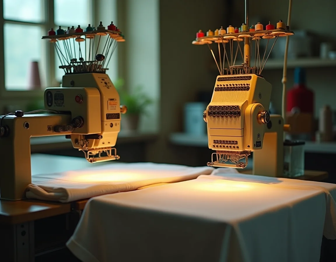 Single Head Embroidery Machine Working on T-Shirt