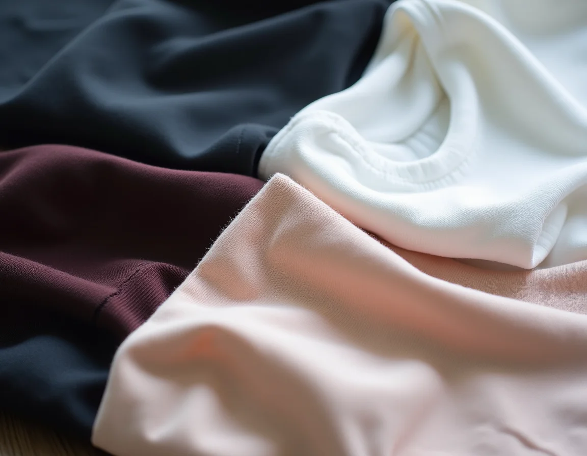 Close-up of 240 GSM terry cotton drop-shoulder t-shirt fabric texture – bio-washed ring-spun combed cotton
