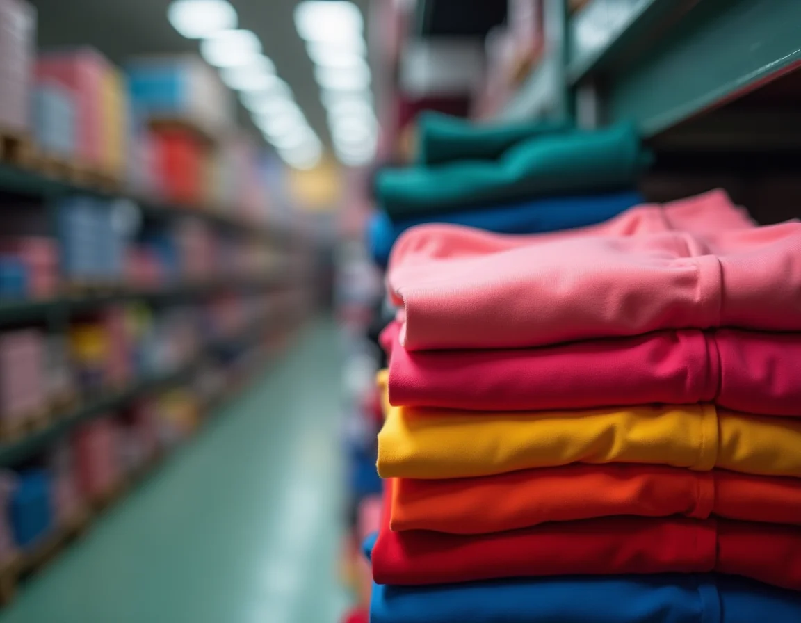 Wholesale plain t-shirts stacked in the Sale91.com Delhi warehouse ready for same-day dispatch