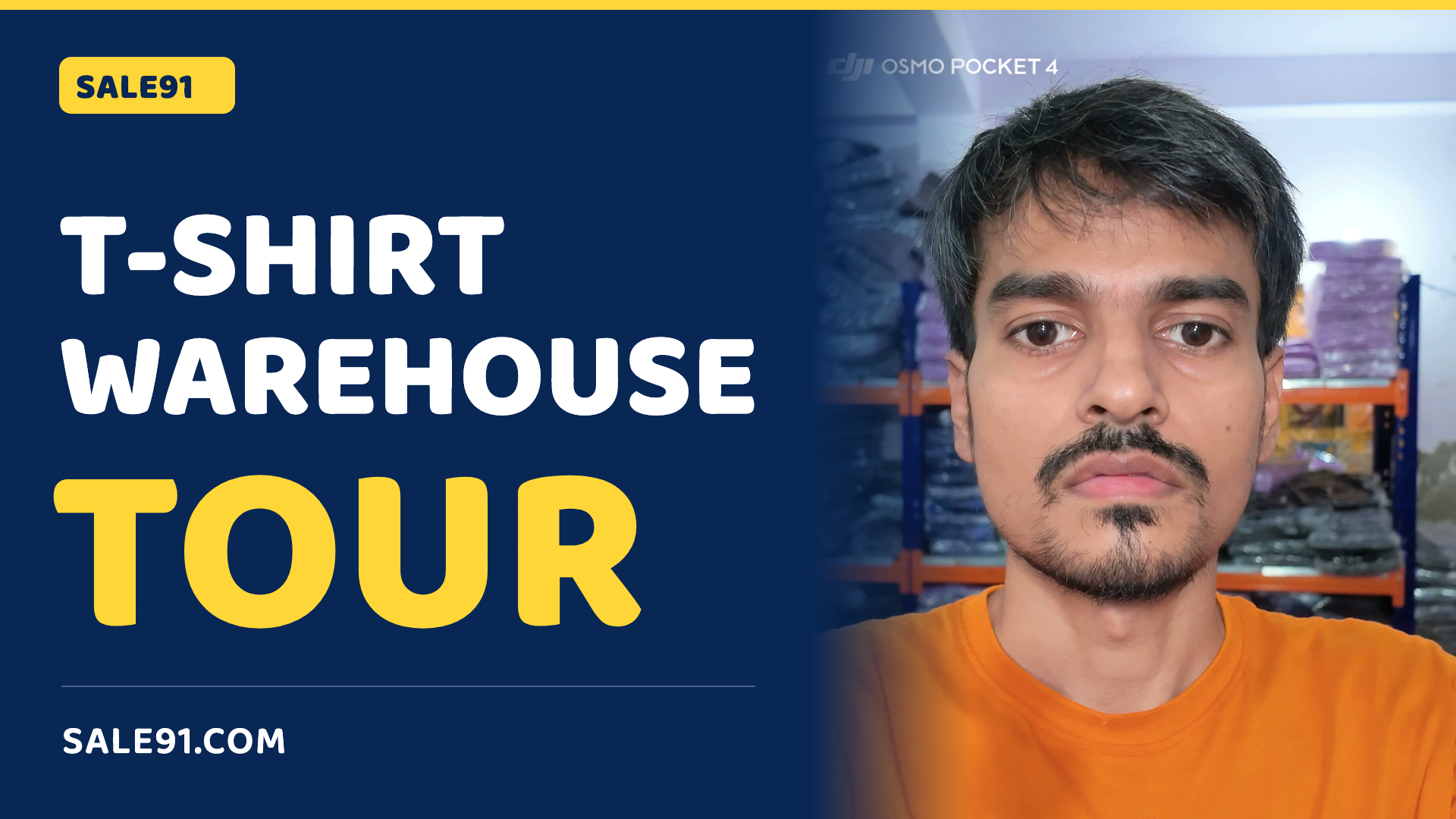 Ketu in the Delhi stock room; T-shirt warehouse tour