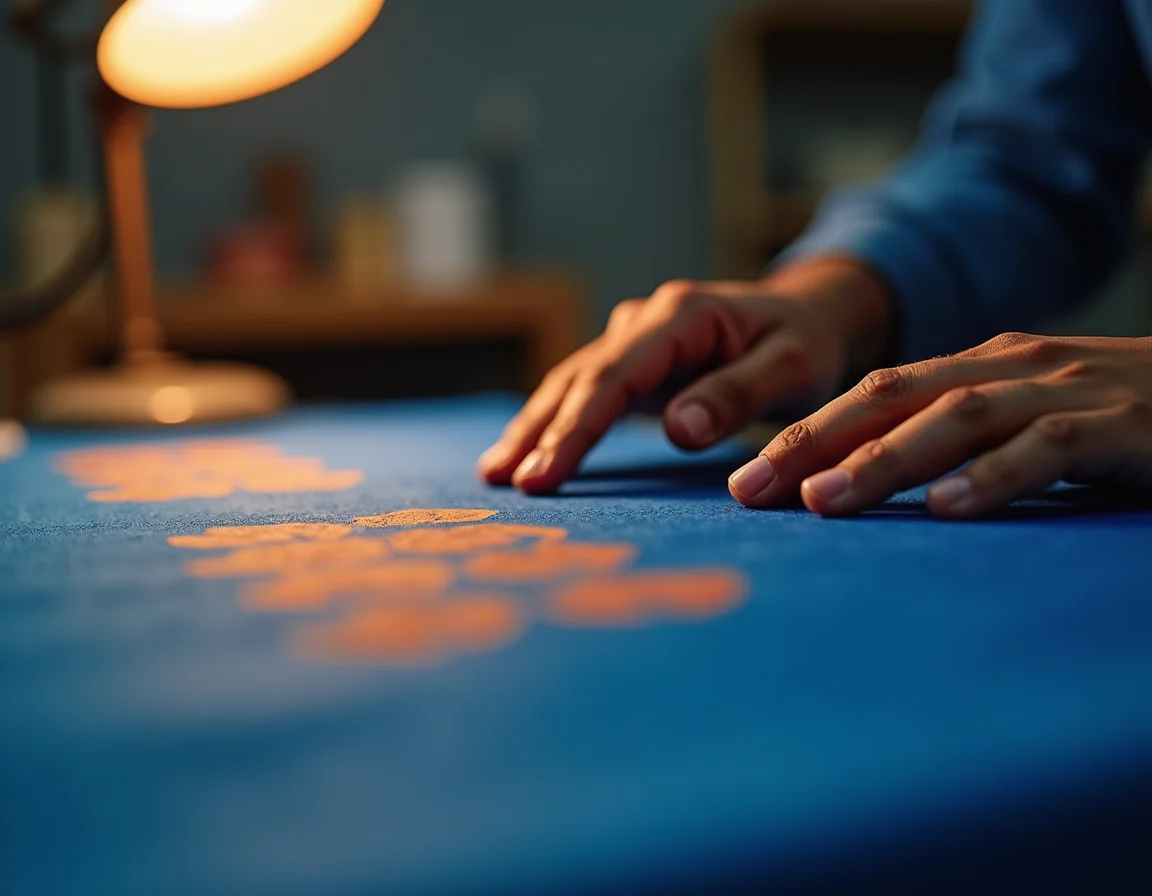 240 GSM Royal Blue Oversized T-shirt fabric close-up showing ring-spun combed cotton texture before printing