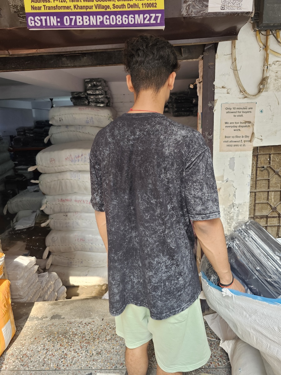 Acid Wash T-Shirt Back View