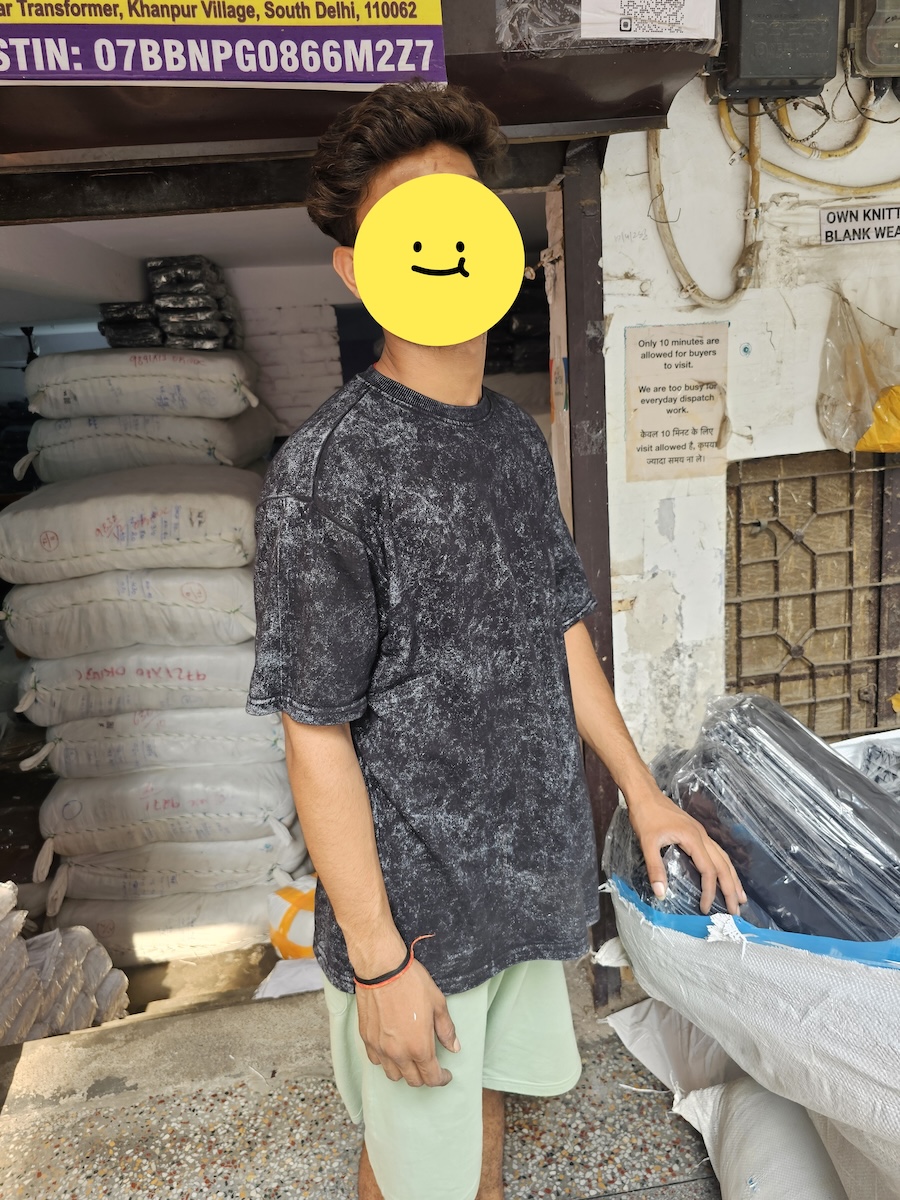 Acid Wash T-Shirt Side View
