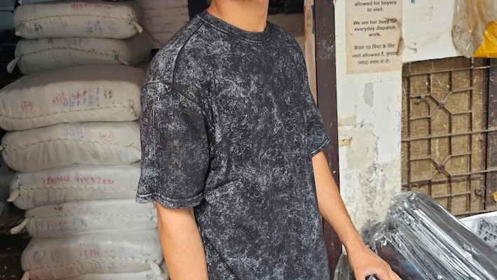 Acid Wash T-Shirts Side View