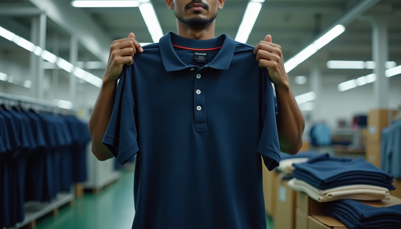 Interlock vs Rib collar comparison on 220 GSM polo t-shirts — collar quality guide for bulk buyers