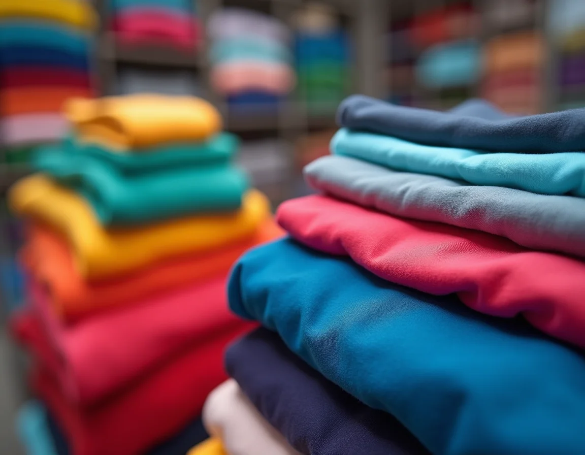 Bio-washed and pre-shrunk plain t-shirts in multiple GSM grades ready for bulk dispatch from BulkPlainTshirt.com