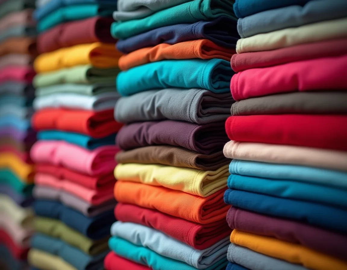 Plain t-shirts in multiple colors laid out for Raksha Bandhan bulk order selection — BulkPlainTshirt.com Delhi