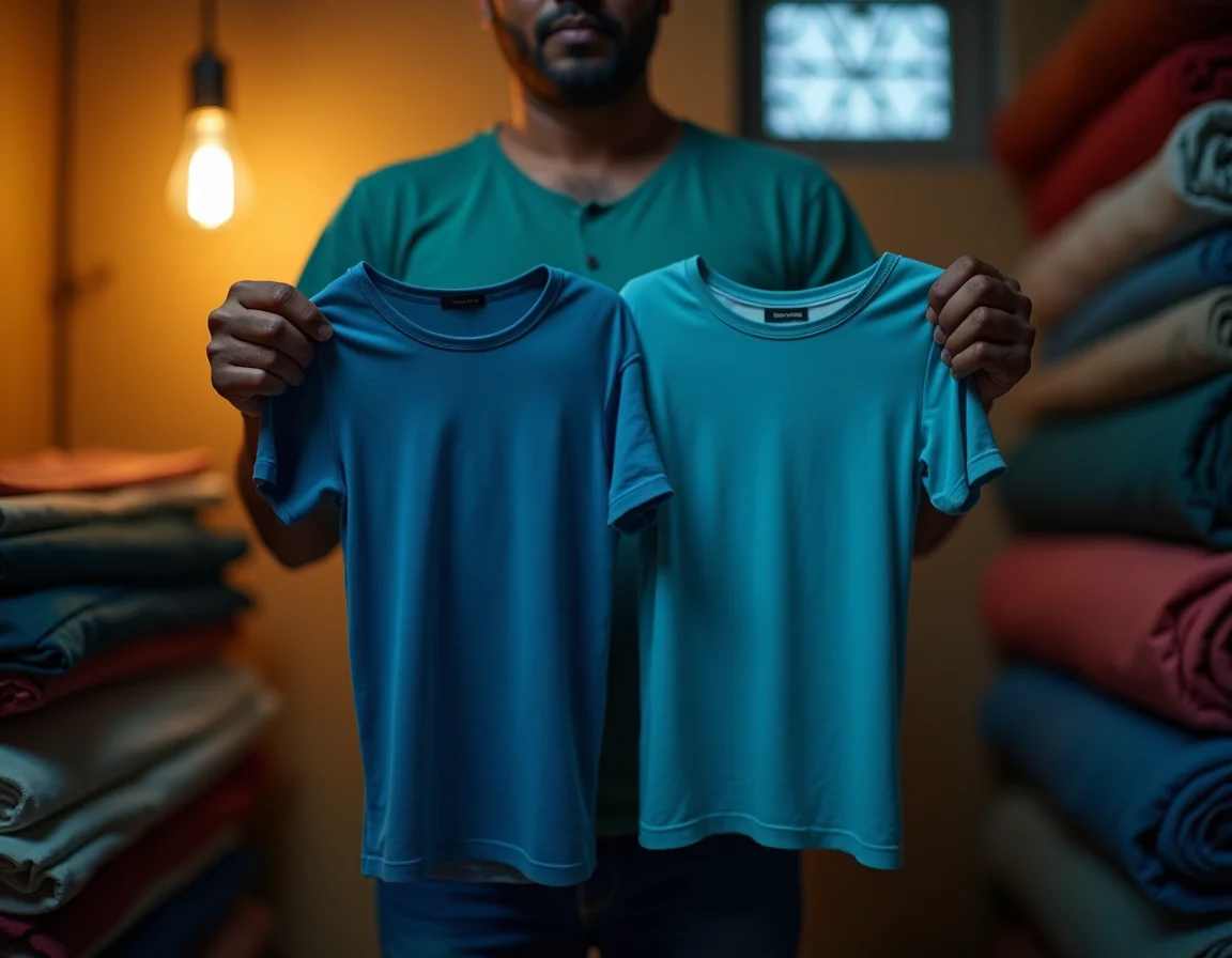 Comparison of royal blue dye absorption in different GSM fabrics