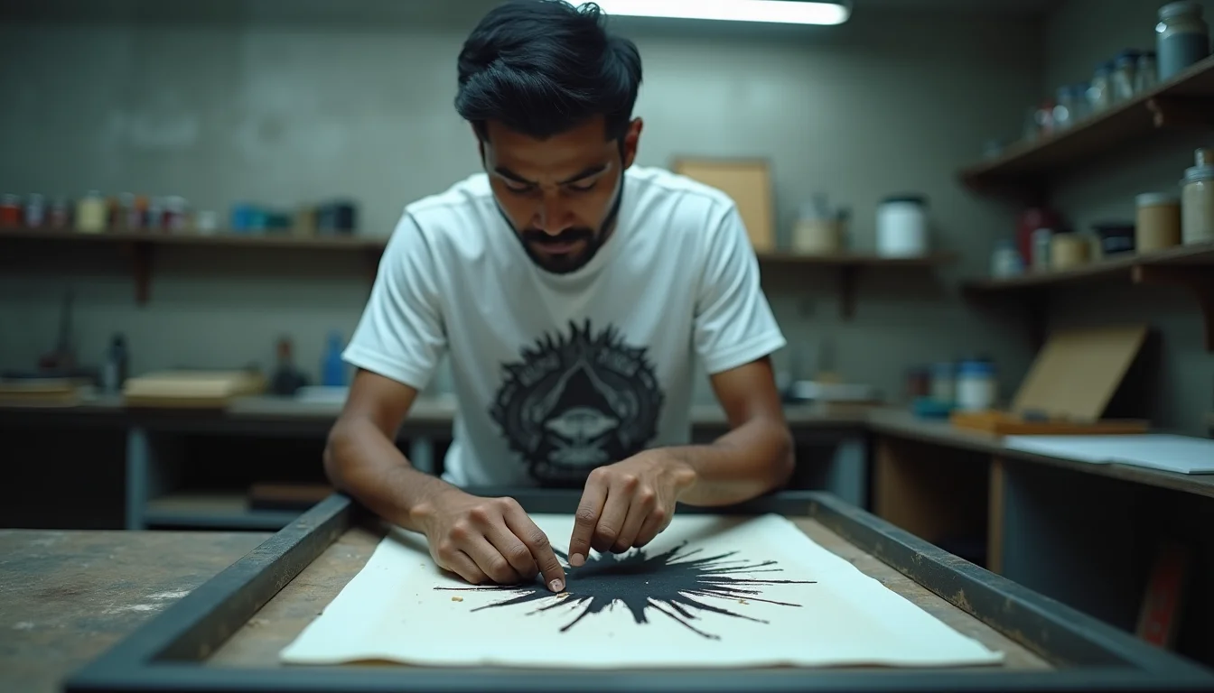 Screen print cracking in monsoon season — close-up of cracked plastisol ink on a t-shirt caused by high humidity during curing