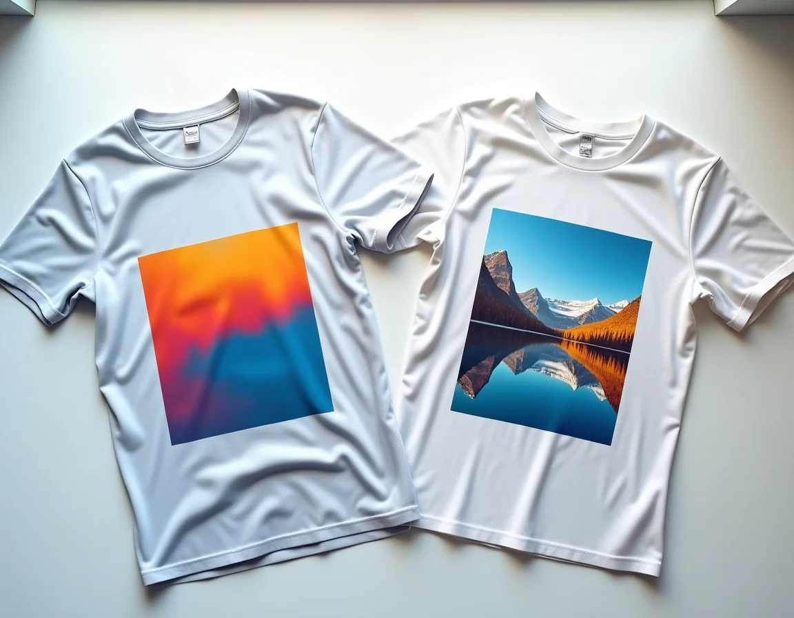 Screen printing spot color technique on plain t-shirts