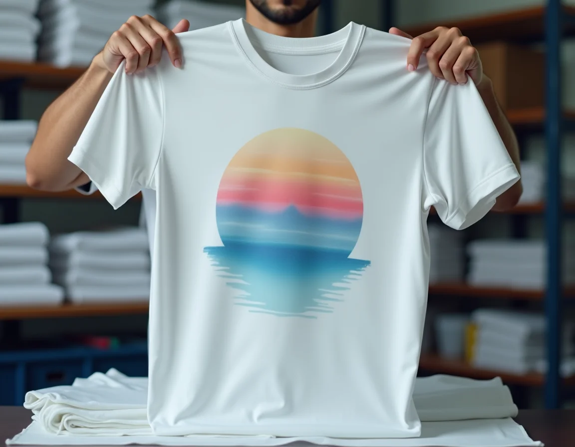 Comparison of CMYK and spot color printing results on different t-shirt colors
