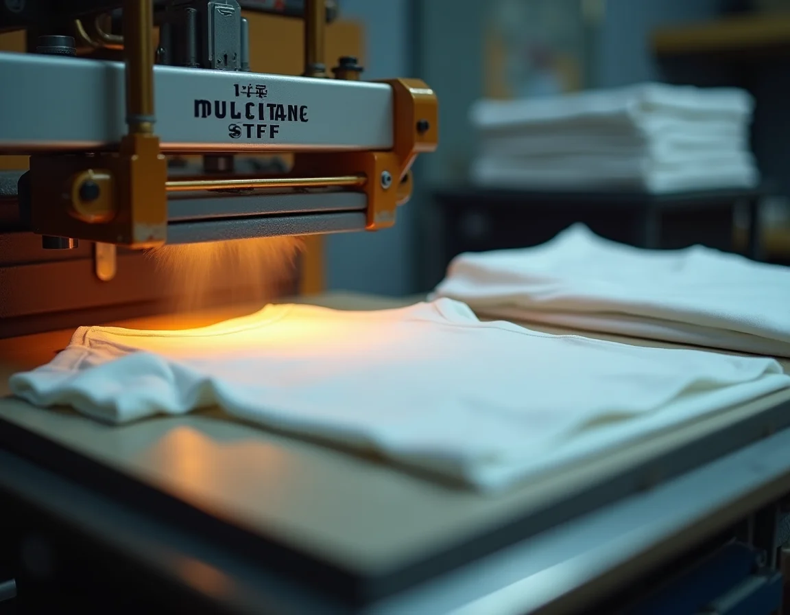 Close-up comparison of print quality on different GSM fabrics