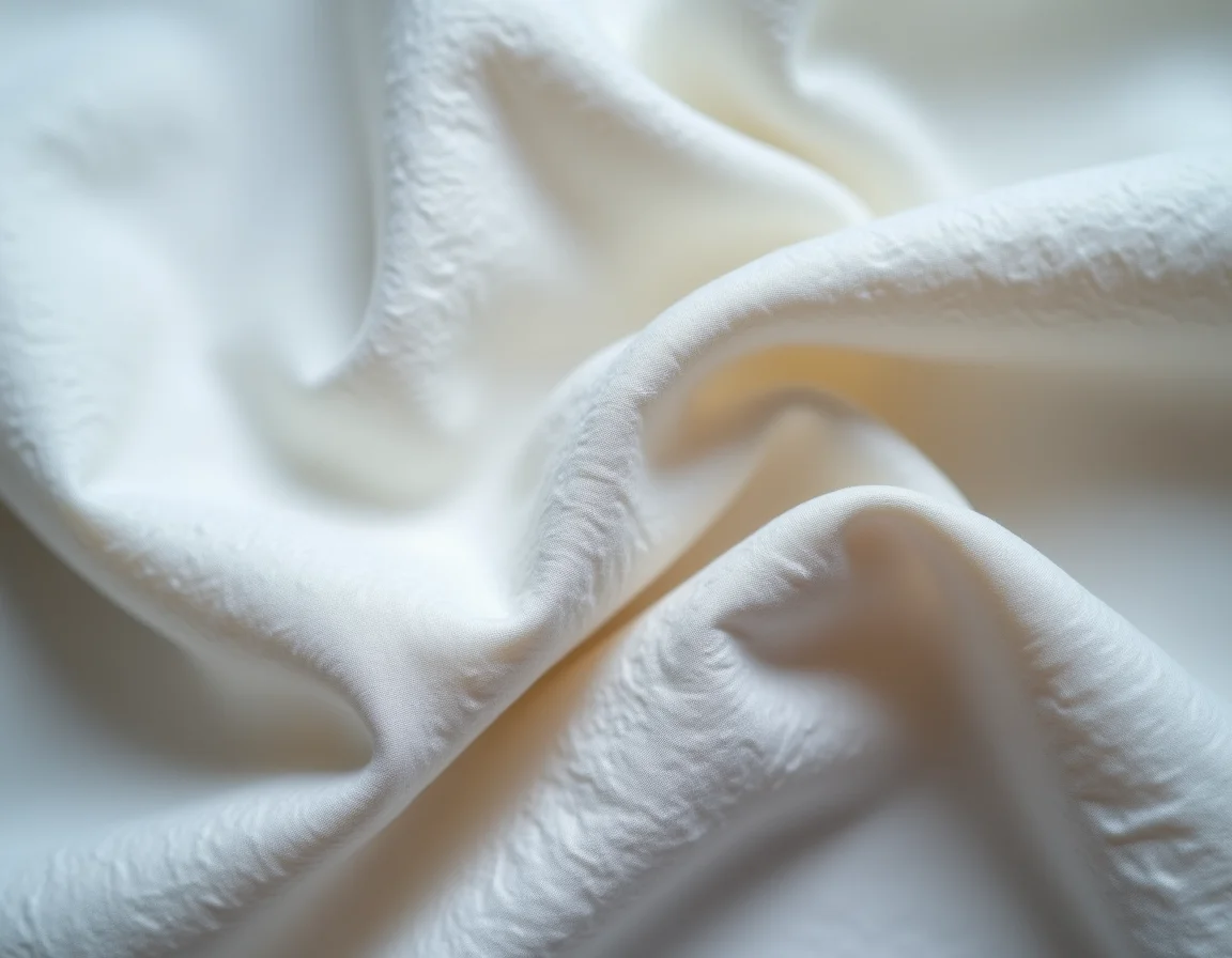 Yarn cones and knitted fabric rolls in a Tiruppur textile warehouse — bulk T-shirt raw material