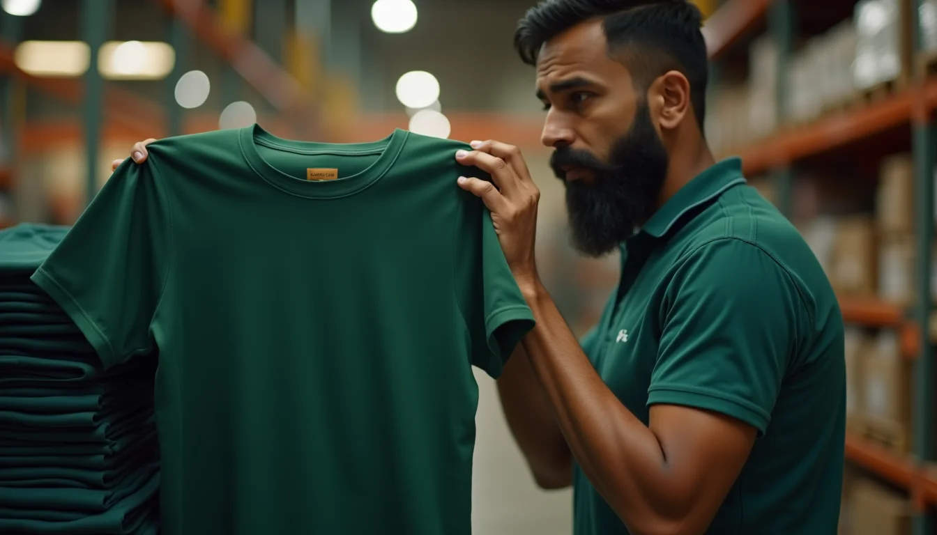 Plain t-shirt with chemical smell after dyeing showing washing problem