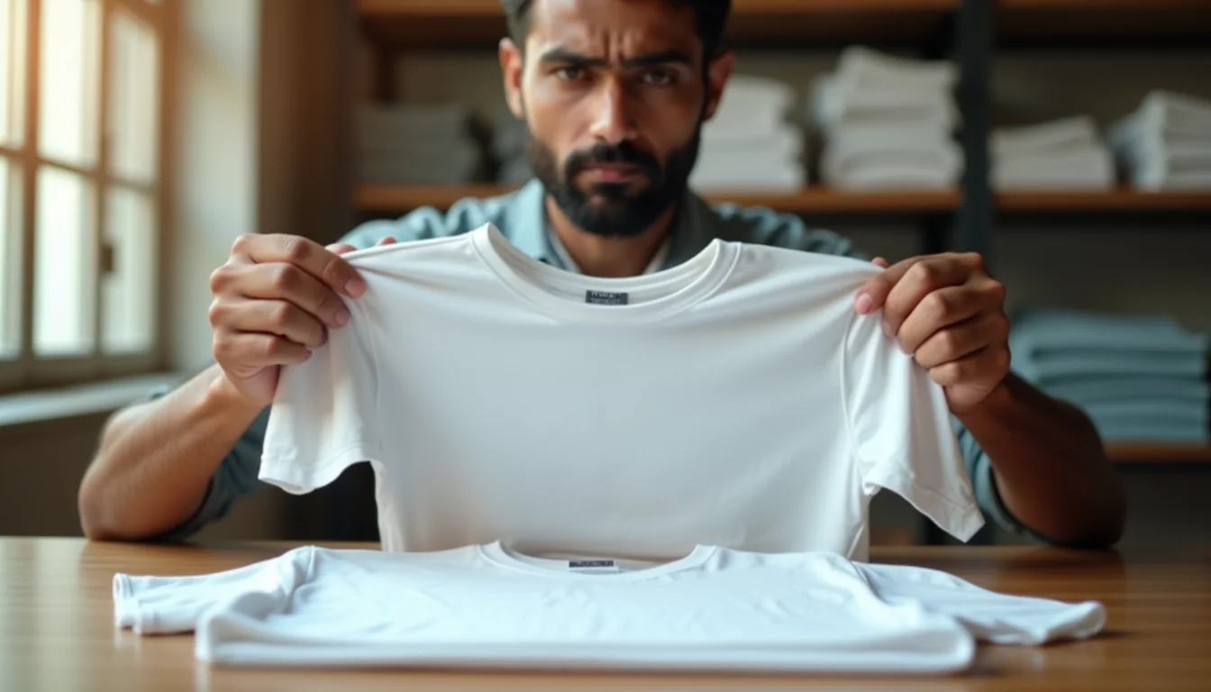 Testing t-shirt fabric GSM at home with scissor and weighing scale