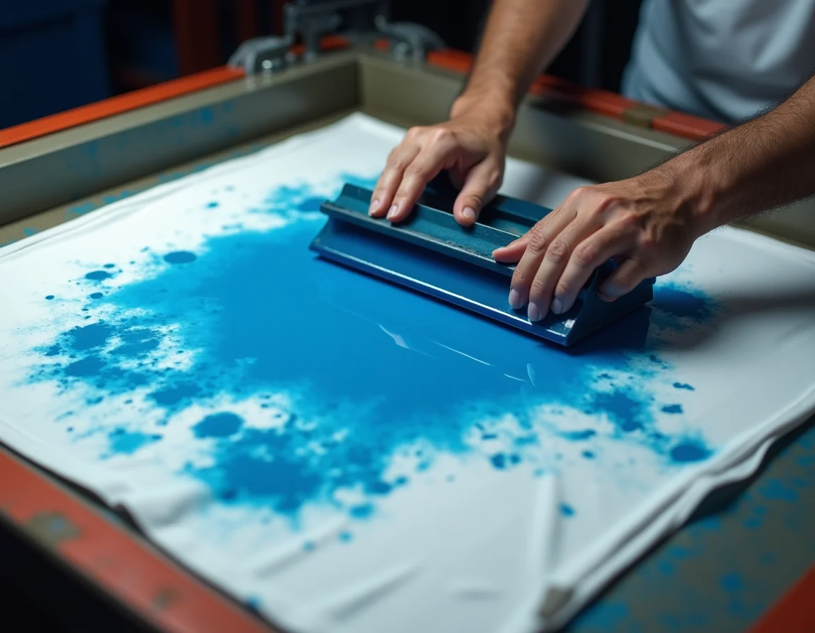 Comparison between biowashed and non-biowashed t-shirts showing print quality difference