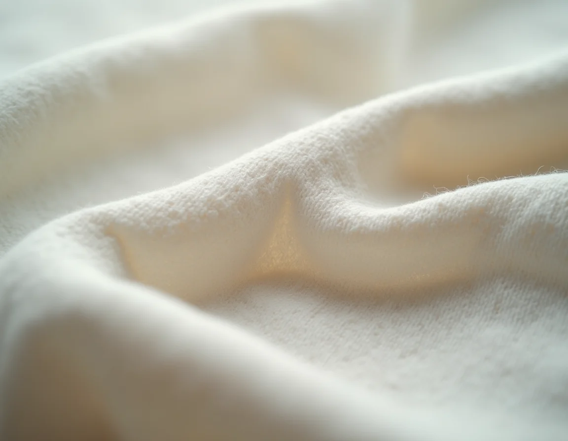 Close-up comparison of regular cotton and slub cotton fabric texture
