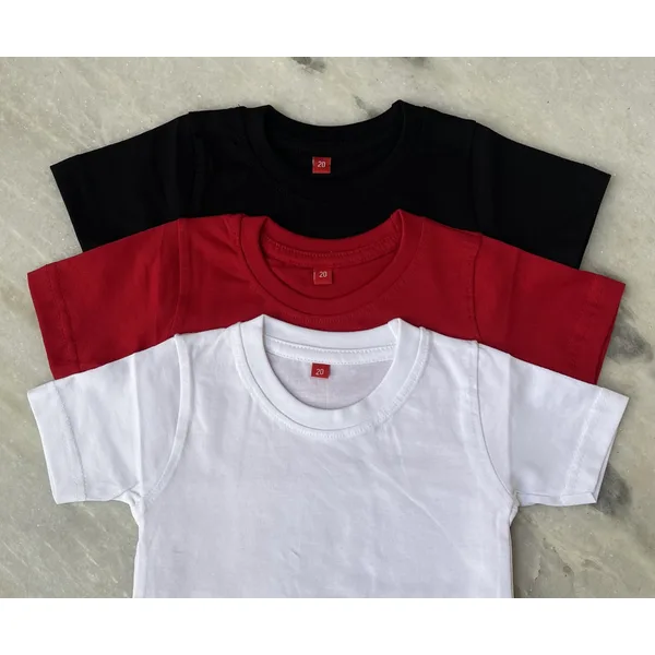 180 GSM Cotton Bio-Washed Kids Round Neck T-Shirt