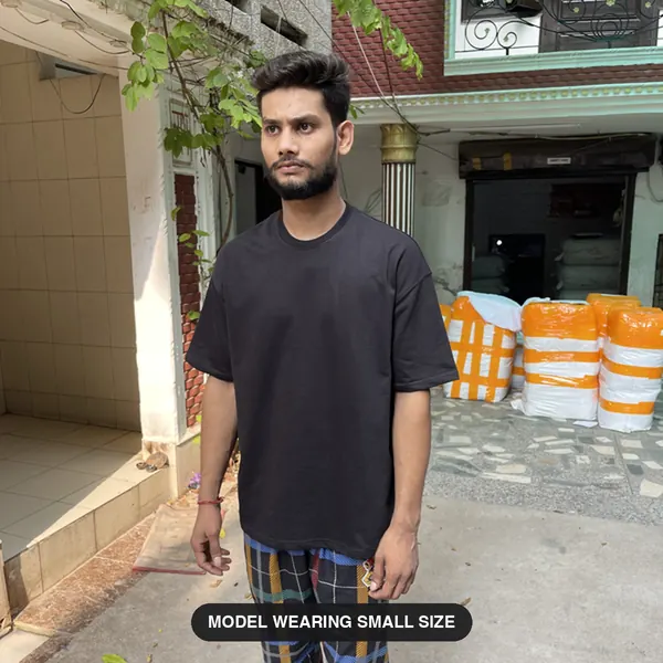 260 GSM Oversized T-Shirt with Half-Moon Patch